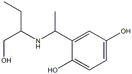 2-{1-[(1-hydroxybutan-2-yl)amino]ethyl}benzene-1,4-diol Structure