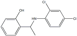 2-{1-[(2,4-dichlorophenyl)amino]ethyl}phenol Struktur