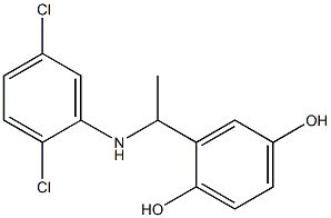 2-{1-[(2,5-dichlorophenyl)amino]ethyl}benzene-1,4-diol Structure