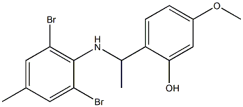 2-{1-[(2,6-dibromo-4-methylphenyl)amino]ethyl}-5-methoxyphenol
