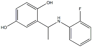 2-{1-[(2-fluorophenyl)amino]ethyl}benzene-1,4-diol Structure