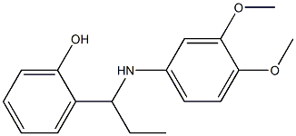 2-{1-[(3,4-dimethoxyphenyl)amino]propyl}phenol 化学構造式