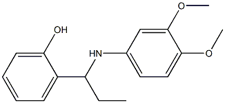 2-{1-[(3,4-dimethoxyphenyl)amino]propyl}phenol Structure