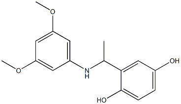 2-{1-[(3,5-dimethoxyphenyl)amino]ethyl}benzene-1,4-diol,,结构式