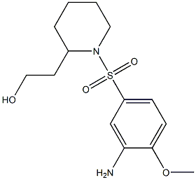 2-{1-[(3-amino-4-methoxybenzene)sulfonyl]piperidin-2-yl}ethan-1-ol,,结构式