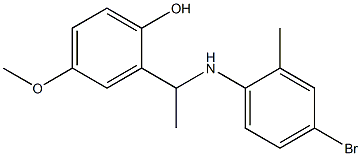 2-{1-[(4-bromo-2-methylphenyl)amino]ethyl}-4-methoxyphenol Struktur