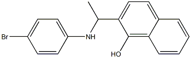 2-{1-[(4-bromophenyl)amino]ethyl}naphthalen-1-ol,,结构式