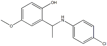 2-{1-[(4-chlorophenyl)amino]ethyl}-4-methoxyphenol 化学構造式