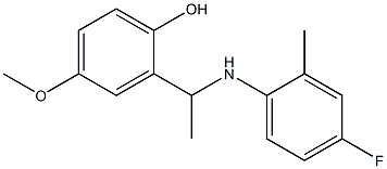 2-{1-[(4-fluoro-2-methylphenyl)amino]ethyl}-4-methoxyphenol 化学構造式