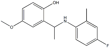 2-{1-[(4-fluoro-2-methylphenyl)amino]ethyl}-4-methoxyphenol Structure