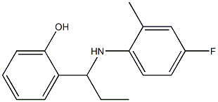 2-{1-[(4-fluoro-2-methylphenyl)amino]propyl}phenol Struktur
