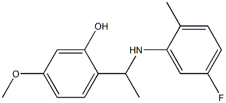 2-{1-[(5-fluoro-2-methylphenyl)amino]ethyl}-5-methoxyphenol Structure