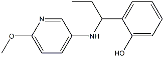 2-{1-[(6-methoxypyridin-3-yl)amino]propyl}phenol Struktur