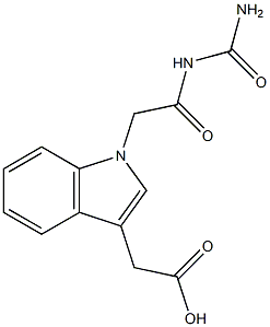 2-{1-[2-(carbamoylamino)-2-oxoethyl]-1H-indol-3-yl}acetic acid Struktur
