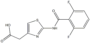 2-{2-[(2,6-difluorobenzene)amido]-1,3-thiazol-4-yl}acetic acid 结构式