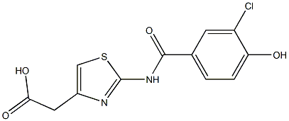 2-{2-[(3-chloro-4-hydroxybenzene)amido]-1,3-thiazol-4-yl}acetic acid|