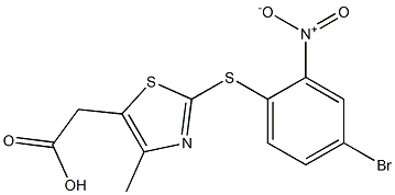 2-{2-[(4-bromo-2-nitrophenyl)sulfanyl]-4-methyl-1,3-thiazol-5-yl}acetic acid