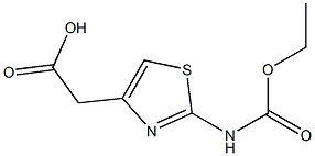 2-{2-[(ethoxycarbonyl)amino]-1,3-thiazol-4-yl}acetic acid 化学構造式