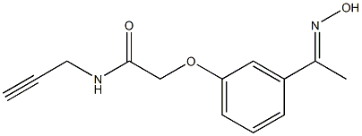 2-{3-[(1E)-N-hydroxyethanimidoyl]phenoxy}-N-prop-2-ynylacetamide,,结构式