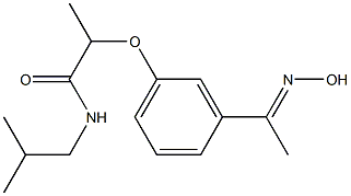 2-{3-[1-(hydroxyimino)ethyl]phenoxy}-N-(2-methylpropyl)propanamide,,结构式