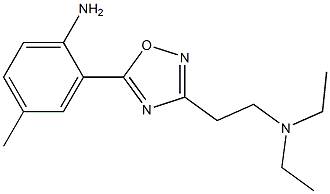 2-{3-[2-(diethylamino)ethyl]-1,2,4-oxadiazol-5-yl}-4-methylaniline Structure