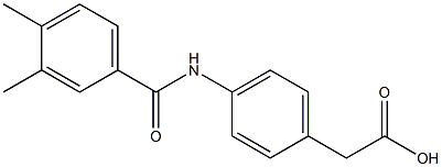 2-{4-[(3,4-dimethylbenzene)amido]phenyl}acetic acid Structure