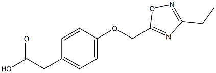 2-{4-[(3-ethyl-1,2,4-oxadiazol-5-yl)methoxy]phenyl}acetic acid Struktur