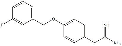 2-{4-[(3-fluorobenzyl)oxy]phenyl}ethanimidamide 化学構造式