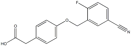 2-{4-[(5-cyano-2-fluorophenyl)methoxy]phenyl}acetic acid,,结构式