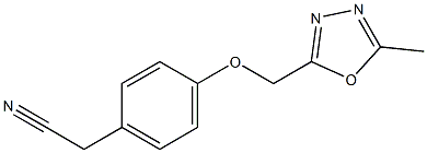 2-{4-[(5-methyl-1,3,4-oxadiazol-2-yl)methoxy]phenyl}acetonitrile 结构式