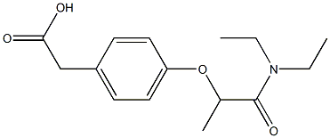 2-{4-[1-(diethylcarbamoyl)ethoxy]phenyl}acetic acid 化学構造式