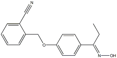2-{4-[1-(hydroxyimino)propyl]phenoxymethyl}benzonitrile Struktur