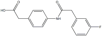 2-{4-[2-(3-fluorophenyl)acetamido]phenyl}acetic acid Structure