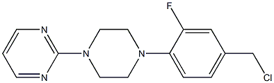 2-{4-[4-(chloromethyl)-2-fluorophenyl]piperazin-1-yl}pyrimidine Structure