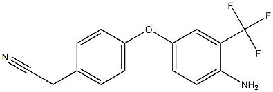 2-{4-[4-amino-3-(trifluoromethyl)phenoxy]phenyl}acetonitrile Structure