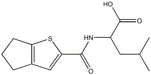 2-{4H,5H,6H-cyclopenta[b]thiophen-2-ylformamido}-4-methylpentanoic acid 化学構造式