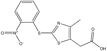 2-{4-methyl-2-[(2-nitrophenyl)sulfanyl]-1,3-thiazol-5-yl}acetic acid|