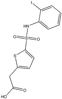 2-{5-[(2-iodophenyl)sulfamoyl]thiophen-2-yl}acetic acid Structure