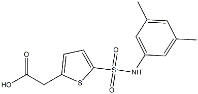 2-{5-[(3,5-dimethylphenyl)sulfamoyl]thiophen-2-yl}acetic acid 结构式