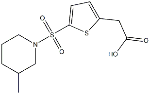 2-{5-[(3-methylpiperidine-1-)sulfonyl]thiophen-2-yl}acetic acid 结构式