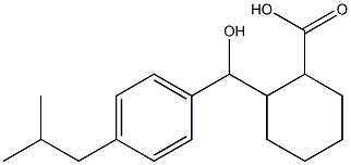 2-{hydroxy[4-(2-methylpropyl)phenyl]methyl}cyclohexane-1-carboxylic acid Structure