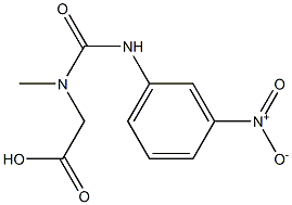 2-{methyl[(3-nitrophenyl)carbamoyl]amino}acetic acid Struktur