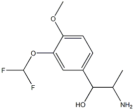 2-amino-1-[3-(difluoromethoxy)-4-methoxyphenyl]propan-1-ol 化学構造式