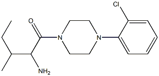 2-amino-1-[4-(2-chlorophenyl)piperazin-1-yl]-3-methylpentan-1-one Struktur