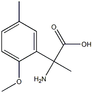 2-amino-2-(2-methoxy-5-methylphenyl)propanoic acid 化学構造式