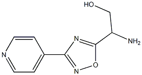 2-amino-2-[3-(pyridin-4-yl)-1,2,4-oxadiazol-5-yl]ethan-1-ol Struktur