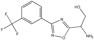 2-amino-2-{3-[3-(trifluoromethyl)phenyl]-1,2,4-oxadiazol-5-yl}ethan-1-ol 结构式