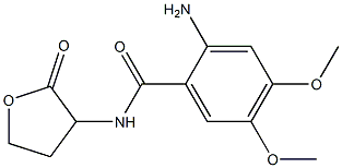 2-amino-4,5-dimethoxy-N-(2-oxooxolan-3-yl)benzamide,,结构式