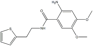 2-amino-4,5-dimethoxy-N-[2-(thiophen-2-yl)ethyl]benzamide Structure