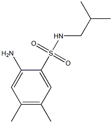 2-amino-4,5-dimethyl-N-(2-methylpropyl)benzene-1-sulfonamide,,结构式